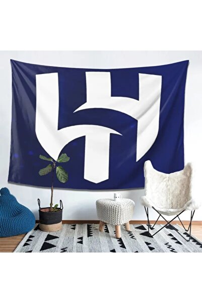 Generic Al Hilal Logo Polyester Tapestry Home Decor, Cheerleading Tool and Perfect Gift for Fans 150*130cm