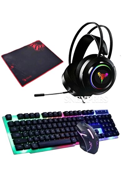 SNEXPRES 3in1 Rgb Klavye Mause Razer Pad Esport Oyuncu Gaming Oyuncu Set