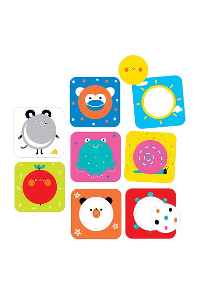 banana Puzzle game, Banana Panda On the Go Discovering Circles, images and circles, 16 pieces, +12 months