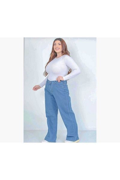 TRENDNATUREL Pantaloni largi Palazzo din lycra cu talie extra super înaltă Ramrod