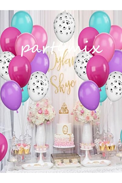 party mix Paw Patrol Skye Doğum Günü Balonu 25 Adet - Paw Patrol Balonları - ...