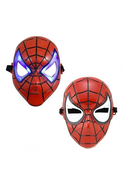 Depox Set doua masti Spiderman, plastic, marime universala, tehnologie LED