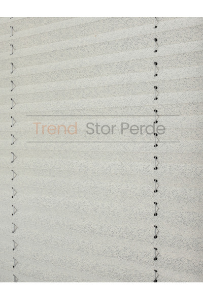 TREND STOR PERDE Gri Blackout Plise %100 Işık Karatma Katlanır Cam Balkon Perdesi - Salon Perdesi-002