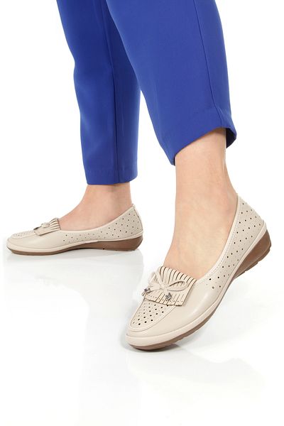 akay ayakkabı Laser, Saddler, Tassel Detail; Wedge Heel Comfort Casual Daily Walking Women's Shoes