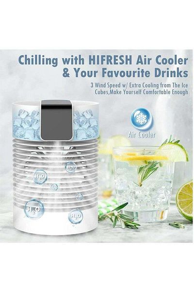 COOYA 360°automatic Oscillation Desk Fan,4000mah Battery,two Modes Spray,continuous Humidification