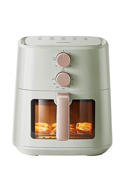 Comfee مقلاة هوائية يدوية سعة 7.5 لتر، بمقبضين للتحكم الميكانيكي، آمنة للغسل ...