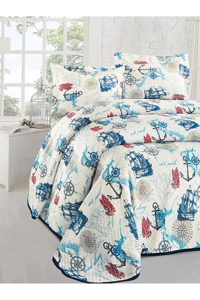 GAMA HOME Jacquard Double Bed Cover / with Special Design Bag / with Different Color and Pattern Options