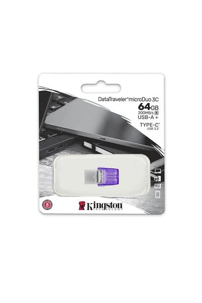 Kingston Stick USB Kingston DTDUO3CG3/64GB, MicroDuo, 64GB, USB 3.0 (Mov)