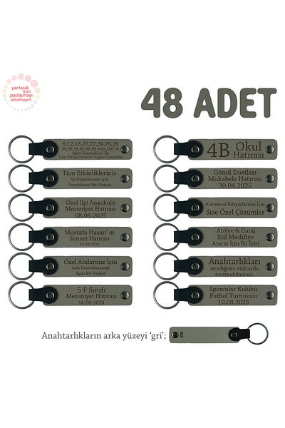 Miaju Ash Gray & Gray, Brand Specific, Enterprise for Cafe Opening Celebration, Set of 48 Keychains