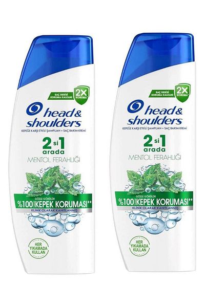 Head&Shoulders Head & Shoulders 330 Ml Shampoo - 2-1 Menthol Freshness, X 2 Pieces