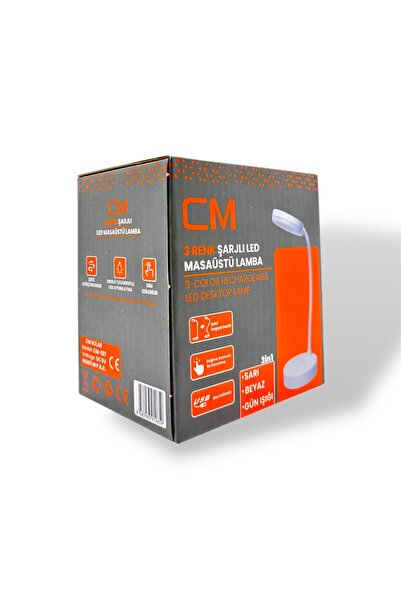 cm solar CM 3 RENKLİ ŞARJLI LED MASAÜSTÜ LAMBA