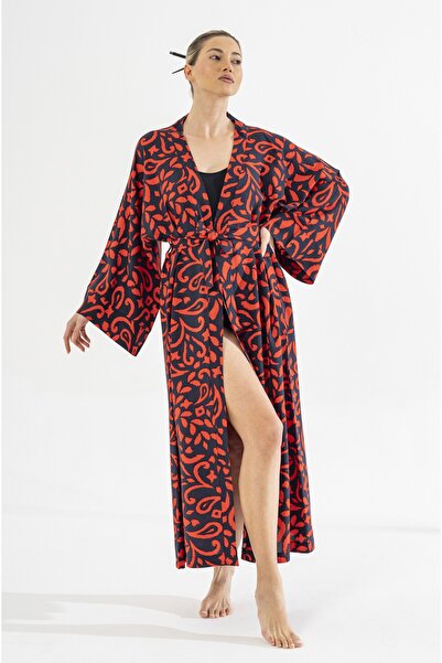 BEJ DOKU KİMONO / PAREO % 100 PAMUK