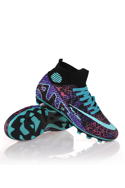 Freemax Laliga Air Sock Cleats Football Shoes Black Water Green