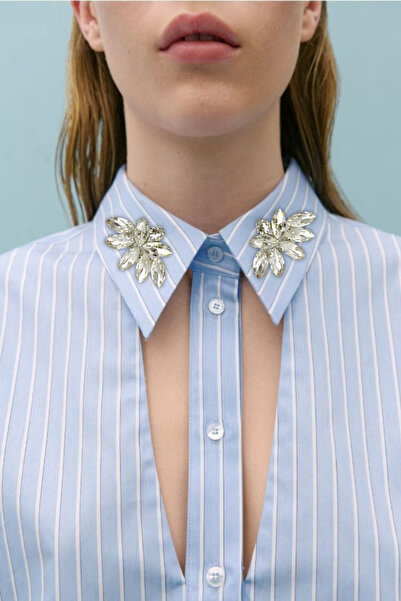 Trend aksesuar Yapıştırma Damla Taşlı İki Sıra 2'li Aksesuar