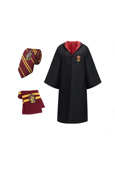 Depox Costum de carnaval Harry Potter pentru copii, cu cravată și eșarfă, IdeallStore®, 3-5 ani