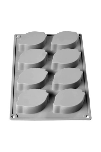 La Pavoni Silicone mold for half lemons, Half Lemon, 8 cavities, 77x52x22h mm