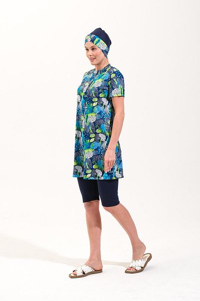 Plistre 2262_Set of 4 Semi-Closed Sea/Pool Hijab Swimsuits