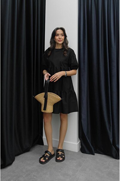 Havoş Μαύρο φόρεμα με μανίκια με μπαλόνι