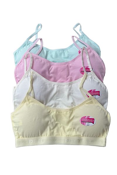 Katmirra 4-Piece Tutku Dondeza Young Girl Rope Strap Padded Training Bra Half Tank Top Bustier