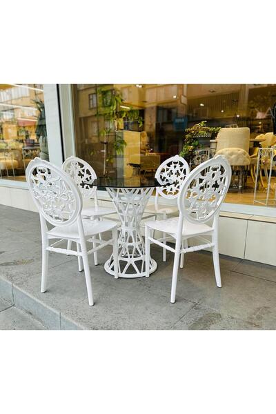 regnum plastik Beyaz Paris Masa Takımı 4 Kişilik 2025 Sezon