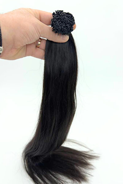 HalitCan HairKing 200 قطعة 0.6 مم لحام صغير 65 سم كستنائي داكن شعر بشري أوزبك...