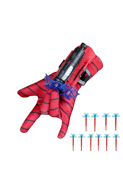 Depox Manusa Spiderman pentru copii cu zece ventuze, rosie, marime universala