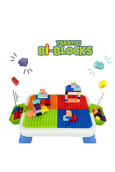 Birlik YARATICILIĞI GELİŞTİREN OYUNCAK AKTİVİTE MASASI Bİ-BLOCK 49 PARÇA VE S...