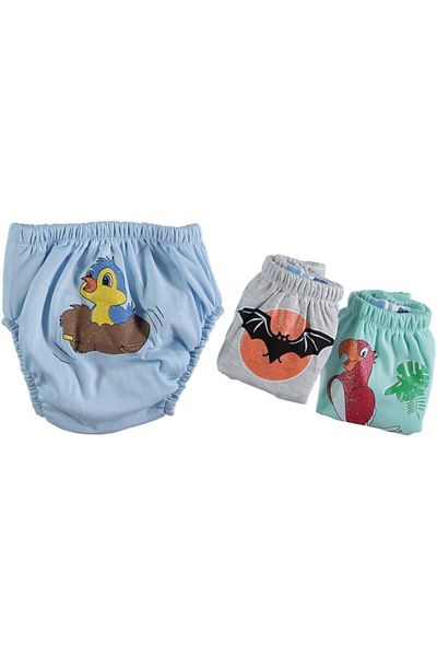 bonbonetti chocolate baby&kids Cute Animals Patterned Baby Boy Toilet Training Tool Poopes 3-Piece Training Pants