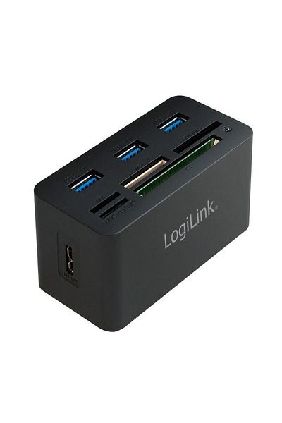 LogiLink HUB USB LOGILINK CR0042, USB 3.0 x 3, slot SD, MicroSD, M2, MS Duo/Pro, CF, conectare prin USB 3.0