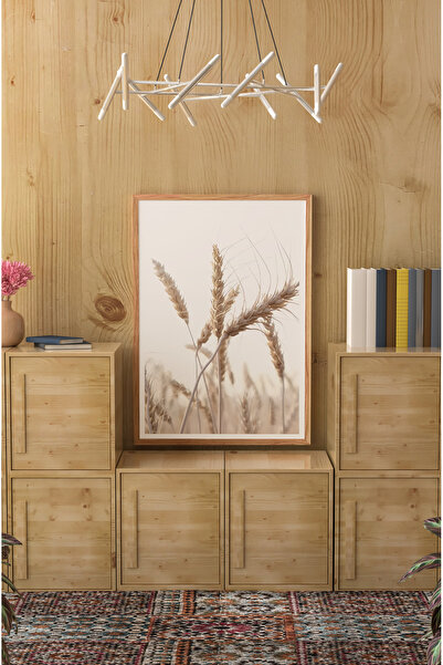 kutuTR Ahşap Çerçeveli Mdf Tek Tablo Tarla ve Hasat Serisi (KENDİ TABLO SETİN...