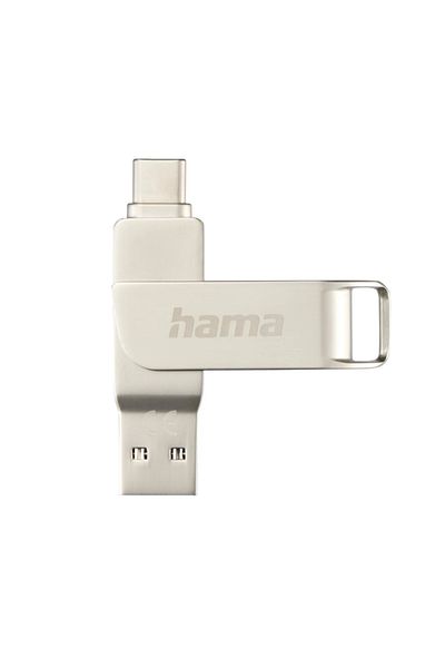 Hama Stick USB Hama C-Rotate Pro, USB-C, USB-A, 128GB (Argintiu)