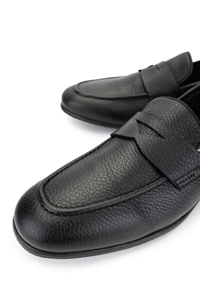 Tamer Tanca Мъжки черни кожени мокасини от естествена кожа