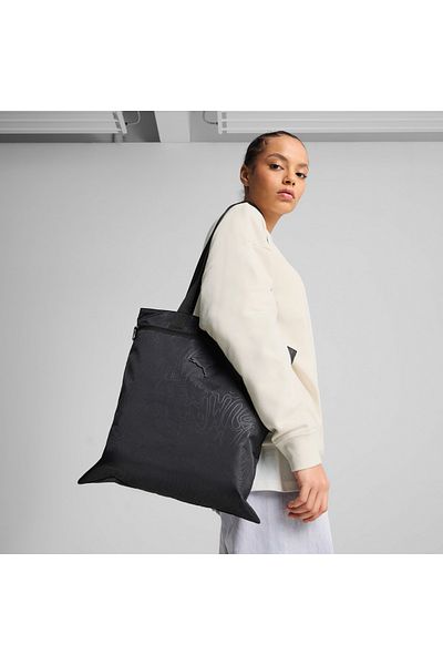 Puma Geantă de umăr neagră Pop Tote pentru femei ( 091336 -01)