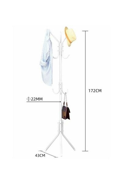 COOYA Metal Cloth Rack Clothes And Coat Hanger Rack, Garments Rack Elegant White Free Standing Cloth Rack
