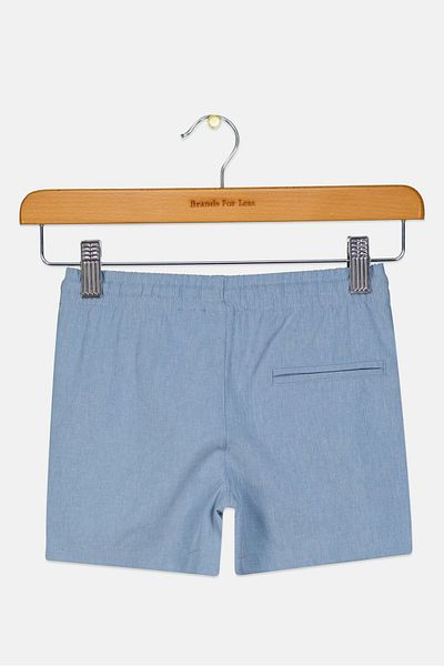 Class Club Kids Boy Drawstring Plain Shorts, Light Grey