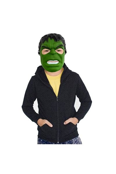 Depox Mască pentru copii IdeallStore®, Incredibilul Hulk, plastic, verde, închidere elastică, mărime universală