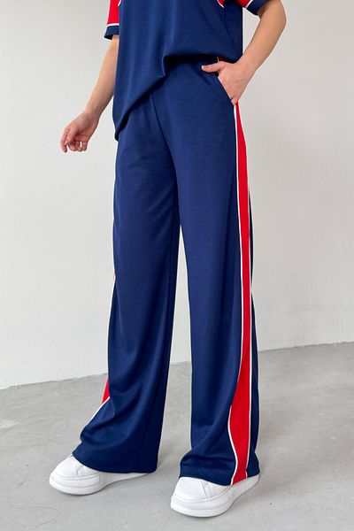 Cappmoda TKM-03709 Μπλουζάκι με μπλουζάκι με ρίγες, υφασμάτινο σετ δύο τεμαχίων