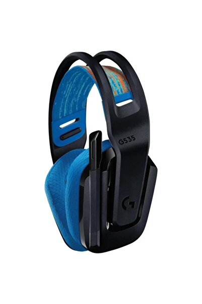 logitech Casti gaming Logitech G535 Lightspeed, Jack 3.5 mm, Wireless (Negru/Albastru)