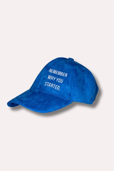 Milky Way Design Remember Suede Embroidered Baseball Cap - Blue