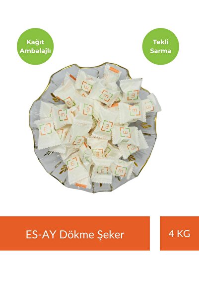 Esay Şeker Tekli Sarma Küp Şeker 4 kg (Kağıtlı)