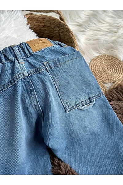 bebitomkids Men's 1-6 Years Old Elastic Waist Snap Jeans
