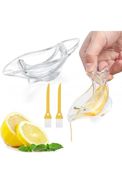 Haepxyby Set 2 storcatoare manuale de citrice Haepxyby, acrilic, transparent, 12 x 5 cm