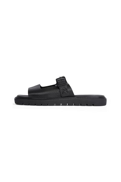 Calvin Klein Men Triple Black Square Molded Dbl Sandal