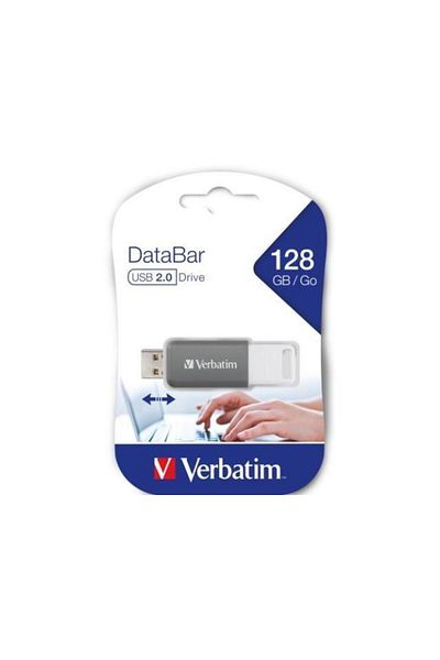 Verbatim Stick USB Verbatim DataBar 49456, 128 GB, USB 2.0 (Gri)
