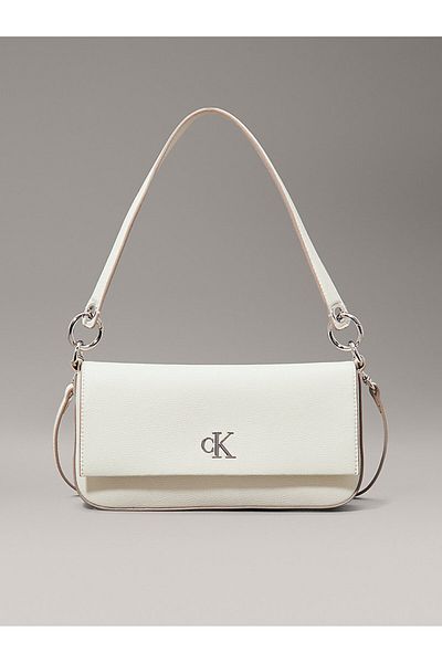 Calvin Klein Women's Monogram Faux Leather White Strap Bag
