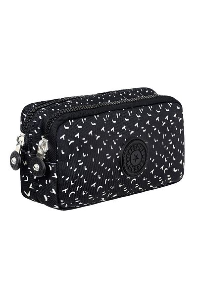 Çantaland Crinkle Fabric Double Compartment Pencil Holder Pencil Case