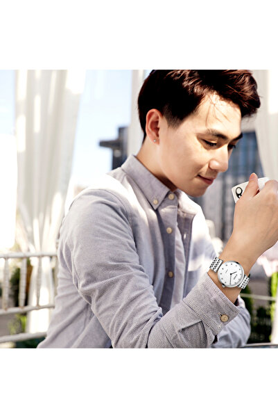 ETG EYKI Men's Watch Couple Style Stainless Steel Strap Waterproof Watches-E2036M Men's Part