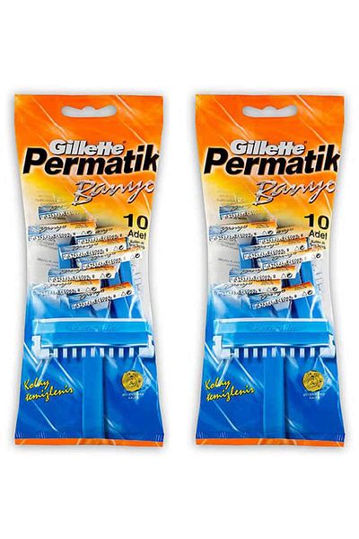 Gillette Permatic Bath 10 Bags X 2 Pieces