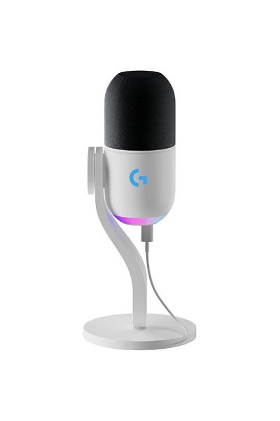 logitech Microfon Gaming Logitech Yeti GX Dynamic RGB, LIGHTSYNC, Alb