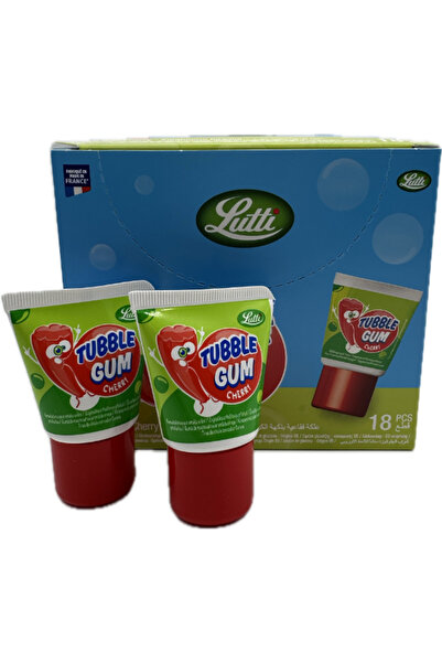 Zaini Lutti Tubble Gum Cherry Imported Gum X 18 Box Advantage Package